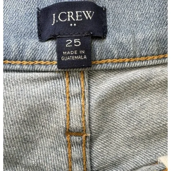 J Crew Womens Size 25 High Rise Stretch Light Wash Cutoff Jean Shorts - Picture 4 of 6
